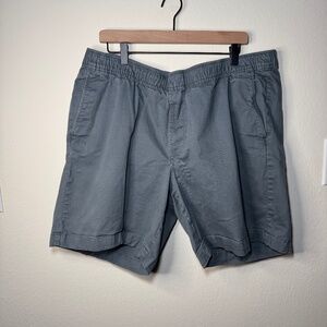 L.L.Bean Men’s XXL Pull-On Shorts Gray Elastic Waist 42x7.5 Cotton Blend